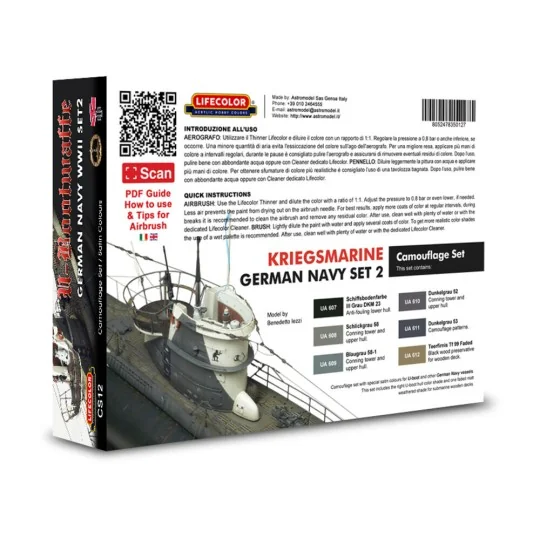 German WWII Kriegsmarine n.2 Camoufl.set - Lifecolor CS12