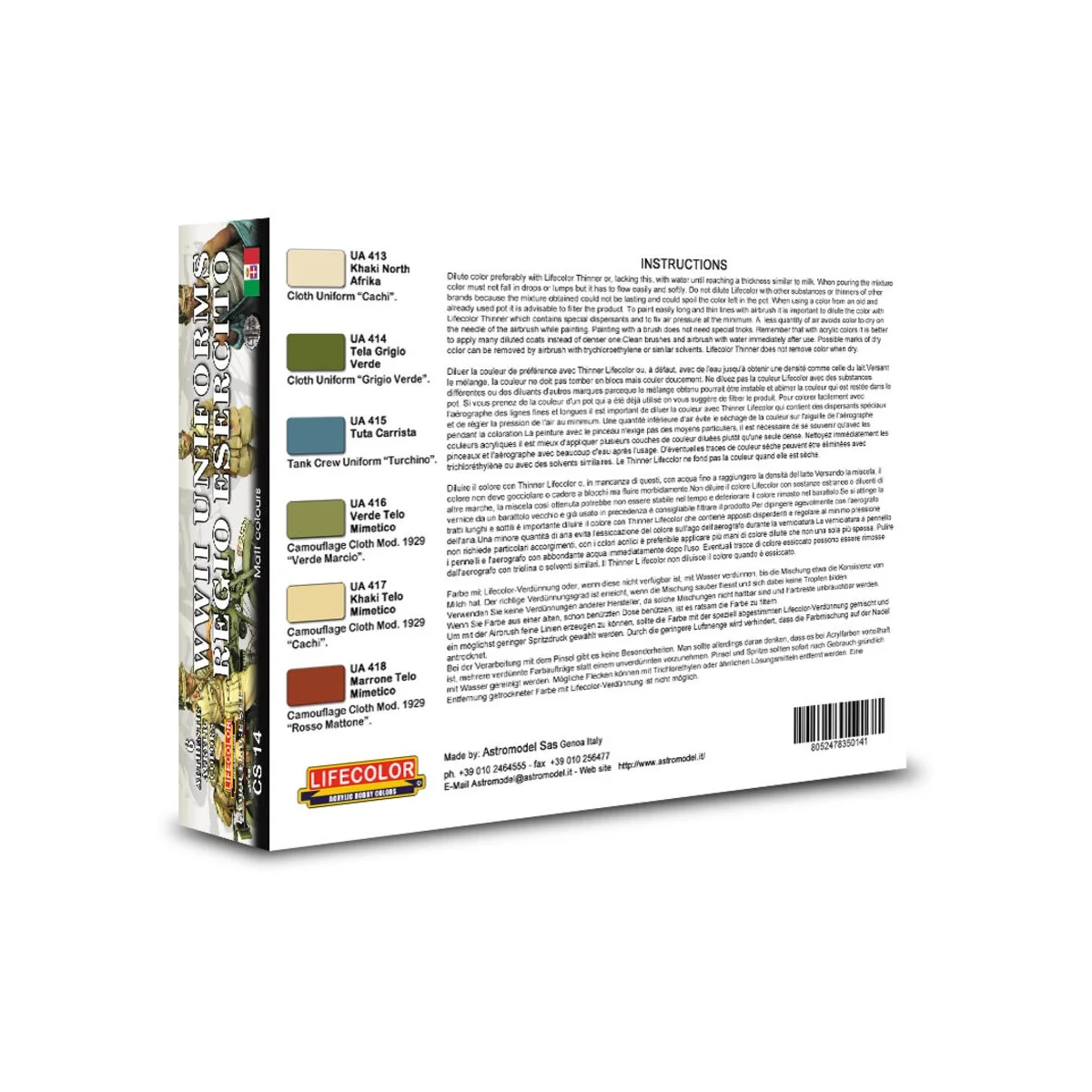 Italian WWII Regio Esercito Uniforms - Lifecolor CS14