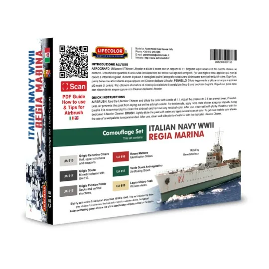 Italian Regia Marina WWII colors - Lifecolor CS15 Italian Regia Marina WWII colors - Lifecolor CS15