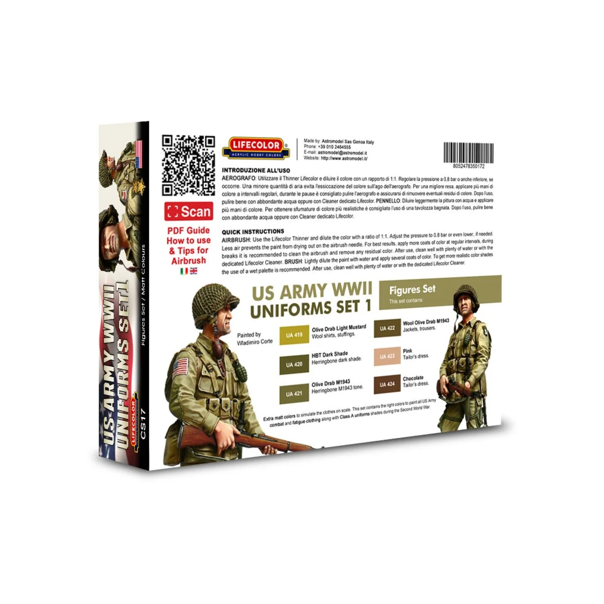 WWII US combat + fatigue cloth. A unif. - Lifecolor CS17