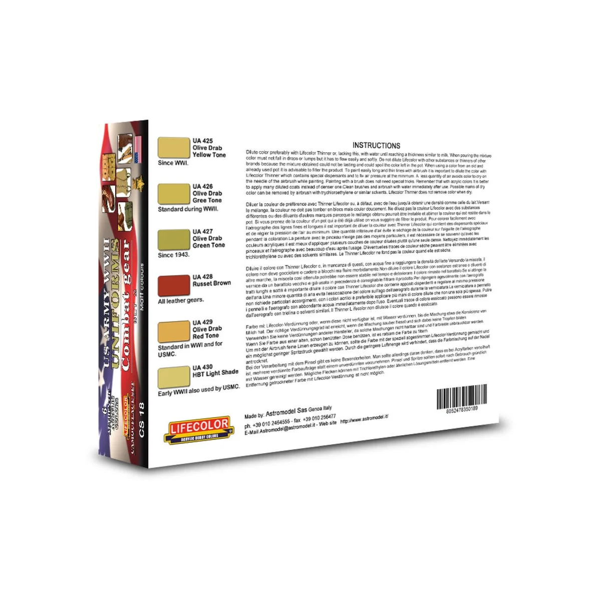 WWII US combat gear - Lifecolor CS18