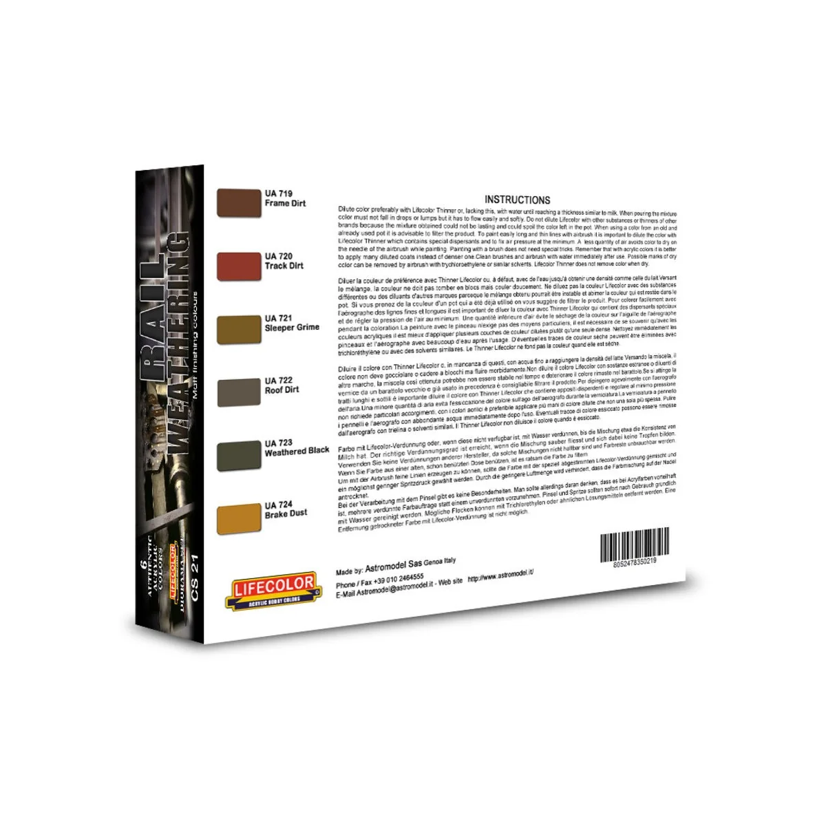 Rail weathering - Lifecolor CS21