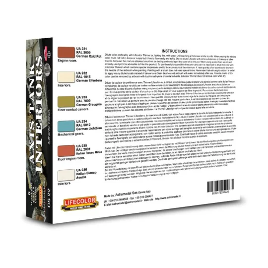 German and Italian interior tanks colors - Lifecolor CS22