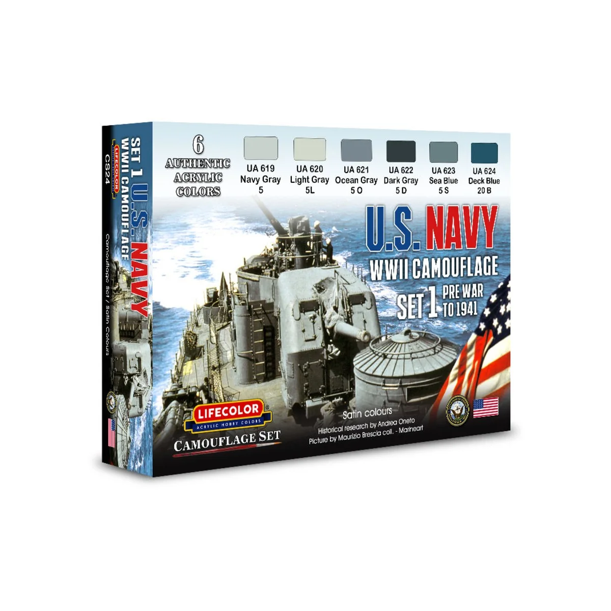 Camouflage Set US Navy WWII Set 1 - Lifecolor CS24 Camouflage Set US Navy WWII Set 1 - Lifecolor CS24