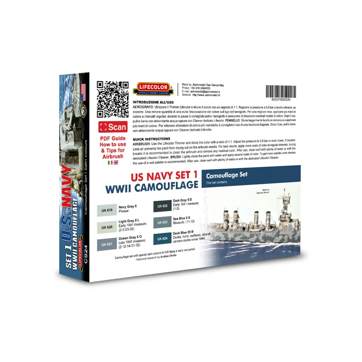 Camouflage Set US Navy WWII Set 1 - Lifecolor CS24 Camouflage Set US Navy WWII Set 1 - Lifecolor CS24