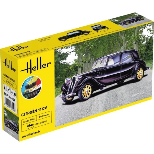 STARTER KIT Citroen 11 CV, 1/43 - Heller 56159 STARTER KIT Citroen 11 CV, 1/43 - Heller 56159