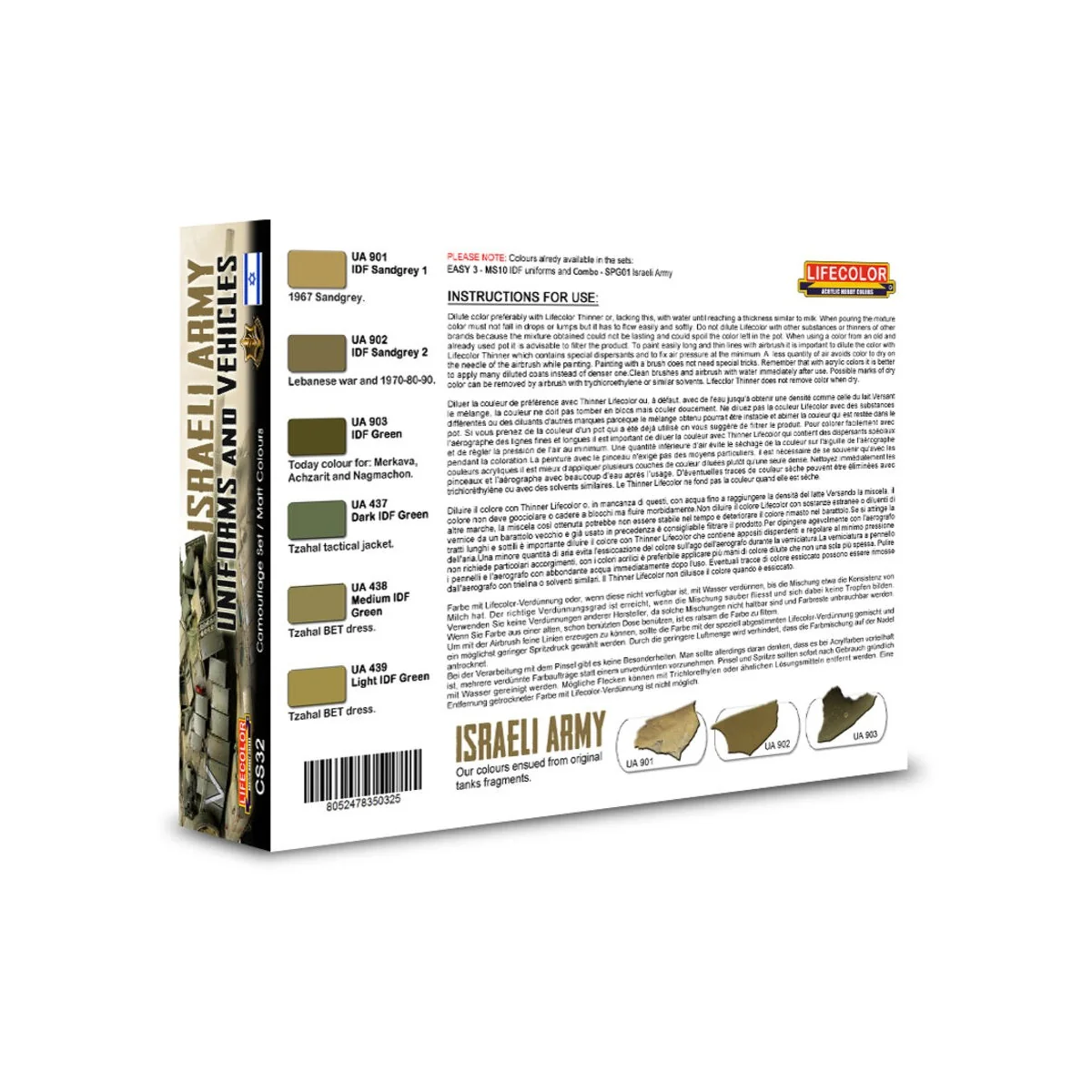 Israeli Army Vehicles & Uniforms - Lifecolor CS32