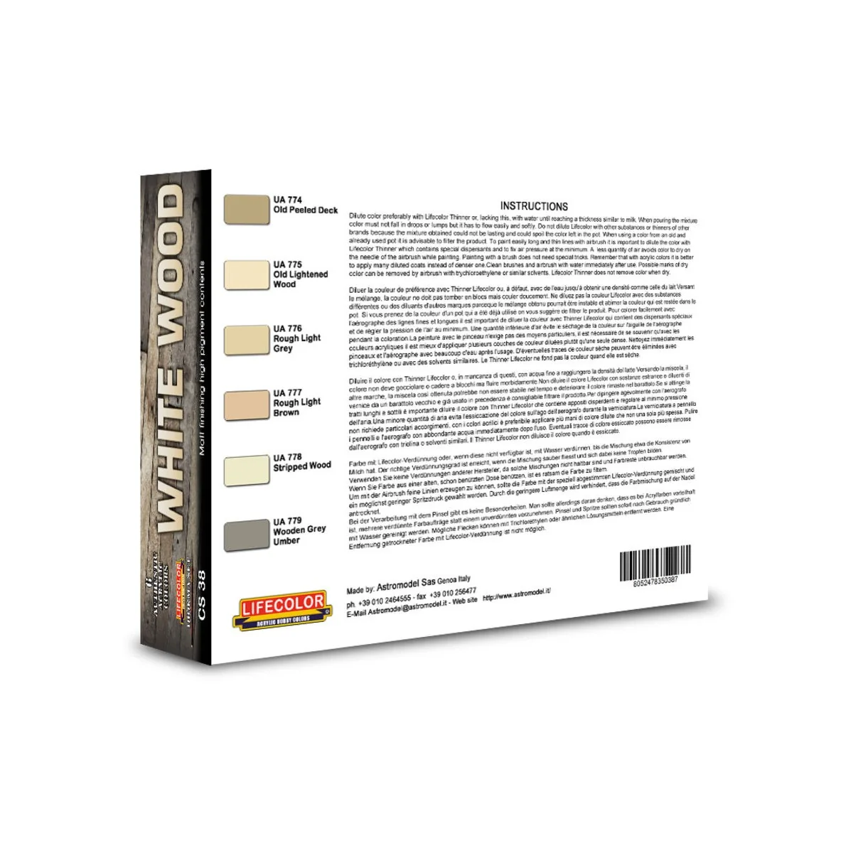 White Wood - Lifecolor CS38 White Wood - Lifecolor CS38