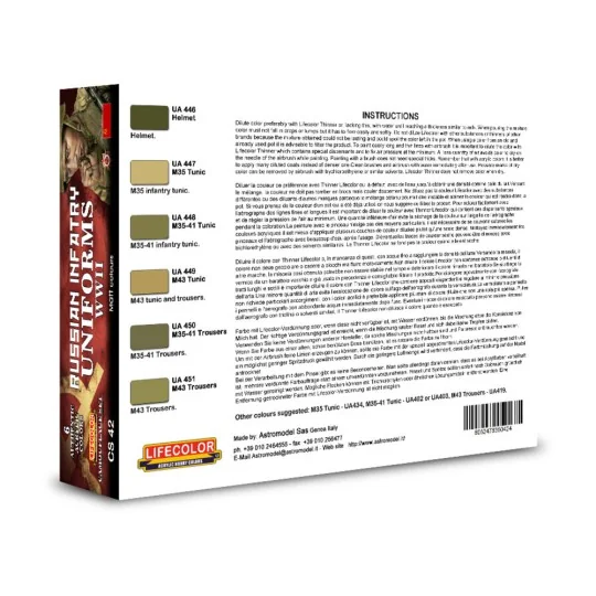 Russian Infantry Uniforms, WWII - Lifecolor CS42 Russian Infantry Uniforms, WWII - Lifecolor CS42