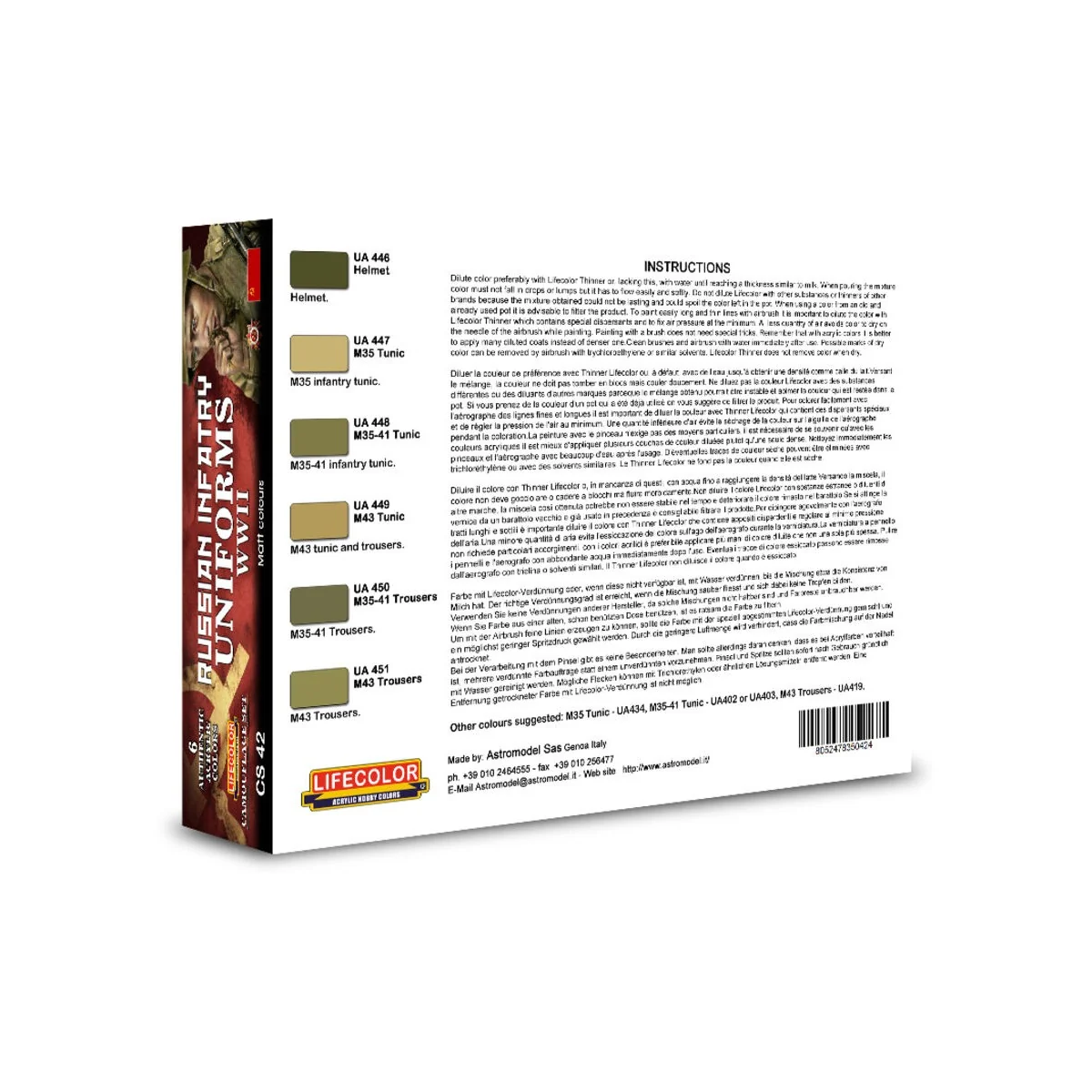 Russian Infantry Uniforms, WWII - Lifecolor CS42