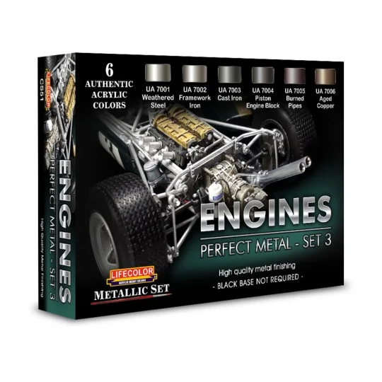 Engines Perfect Metal - Set 3 - Lifecolor CS51 Engines Perfect Metal - Set 3 - Lifecolor CS51