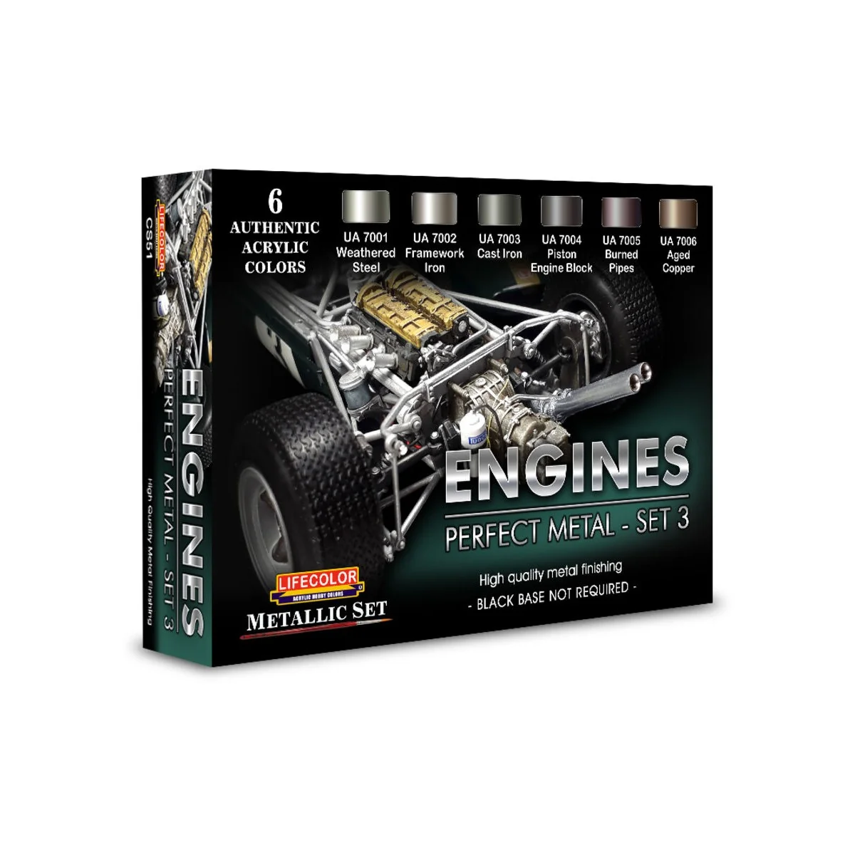 Engines Perfect Metal - Set 3 - Lifecolor CS51 Engines Perfect Metal - Set 3 - Lifecolor CS51
