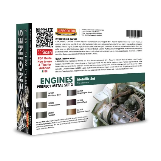 Engines Perfect Metal - Set 3 - Lifecolor CS51 Engines Perfect Metal - Set 3 - Lifecolor CS51