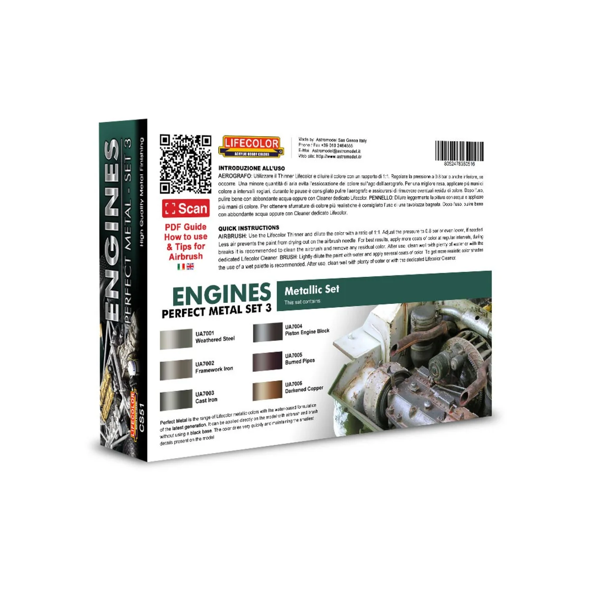 Engines Perfect Metal - Set 3 - Lifecolor CS51