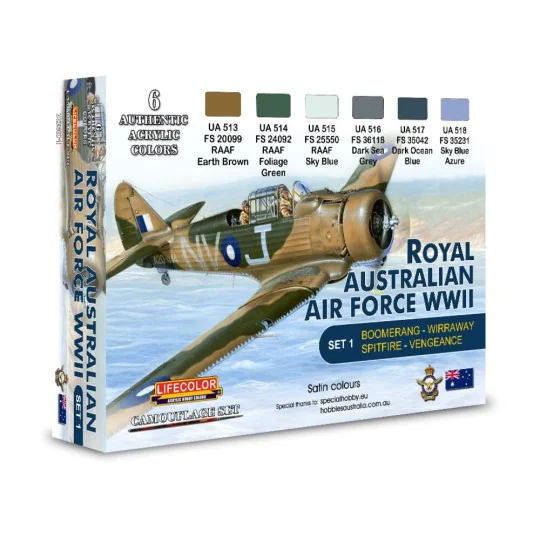 Australian Air Force WWII (RAAF) Set 1 - Lifecolor XS01 Australian Air Force WWII (RAAF) Set 1 - Lifecolor XS01