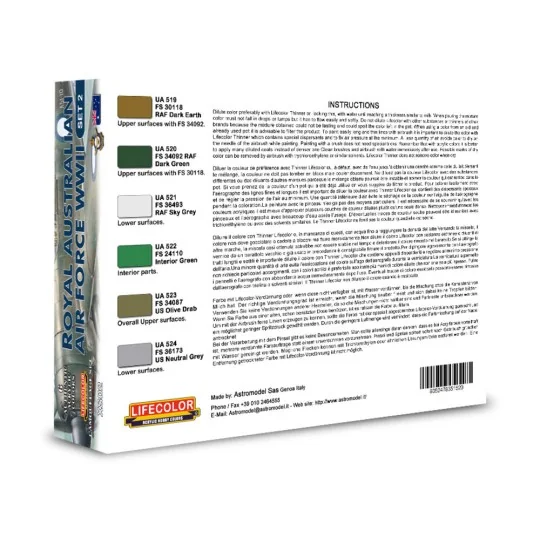 Australian Air Force WWII (RAAF) Set 2 - Lifecolor XS02 Australian Air Force WWII (RAAF) Set 2 - Lifecolor XS02