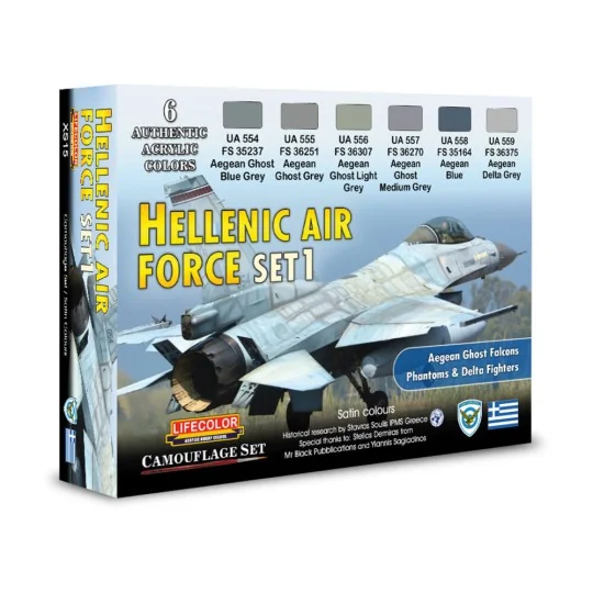 Hellenic AIR, Force Set 1 - Lifecolor XS15 Hellenic AIR, Force Set 1 - Lifecolor XS15
