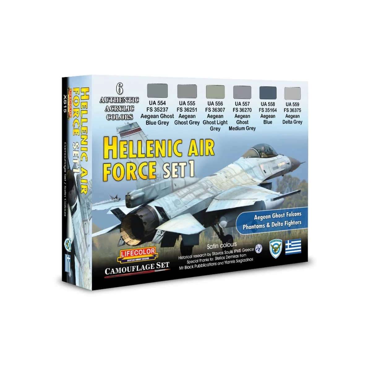 Hellenic AIR, Force Set 1 - Lifecolor XS15 Hellenic AIR, Force Set 1 - Lifecolor XS15