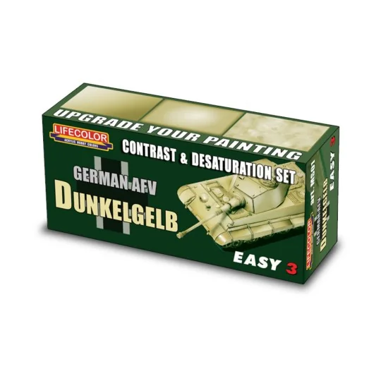 Germ.AFV Dunkelgelb Contr.&Desaturat.Set - Lifecolor MS01