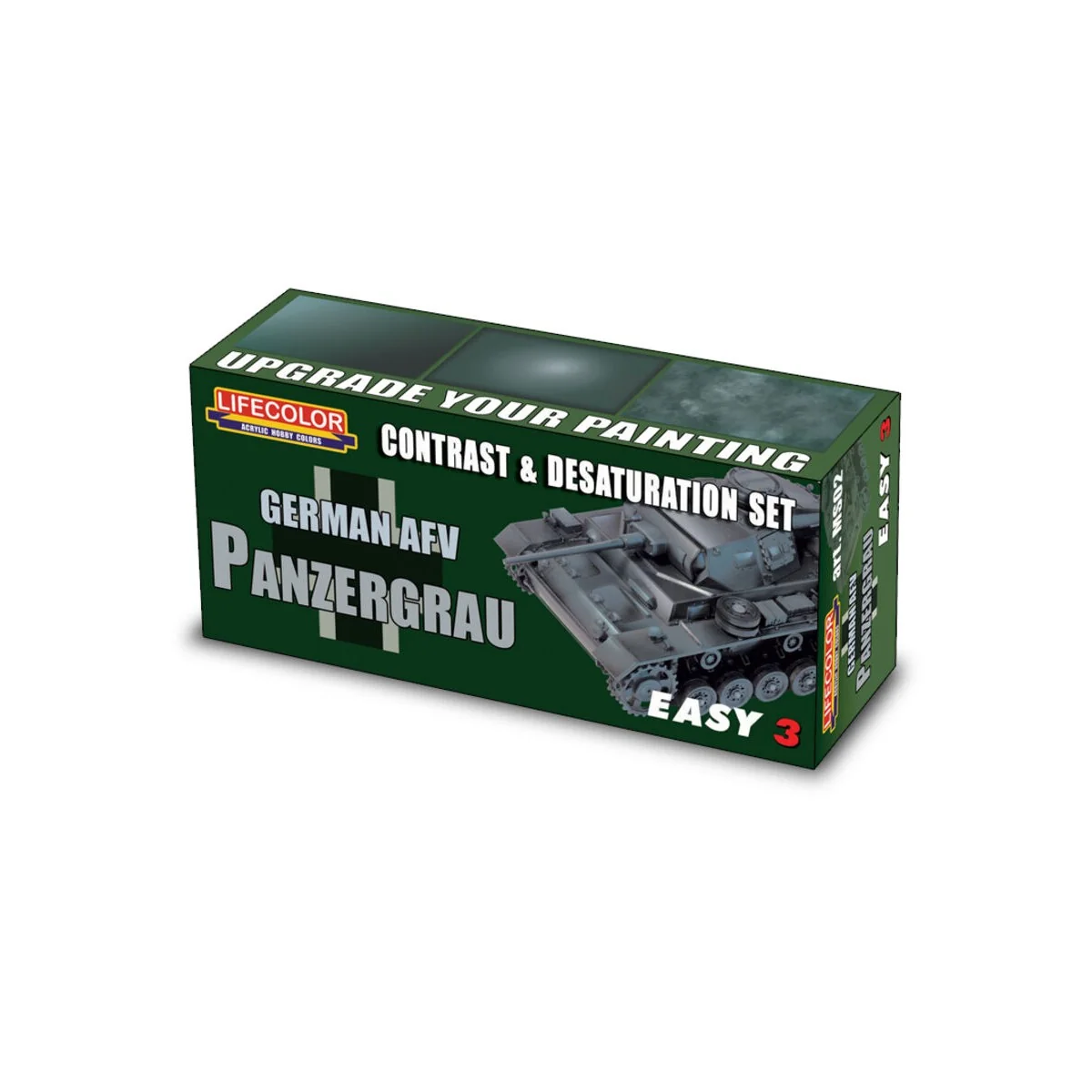 Germ.AFV Panzergrau Contr.&Desaturat.Set - Lifecolor MS02