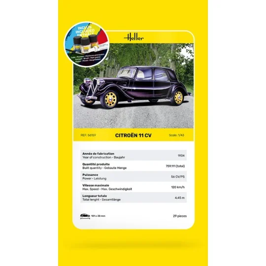 STARTER KIT Citroen 11 CV - Heller 56159