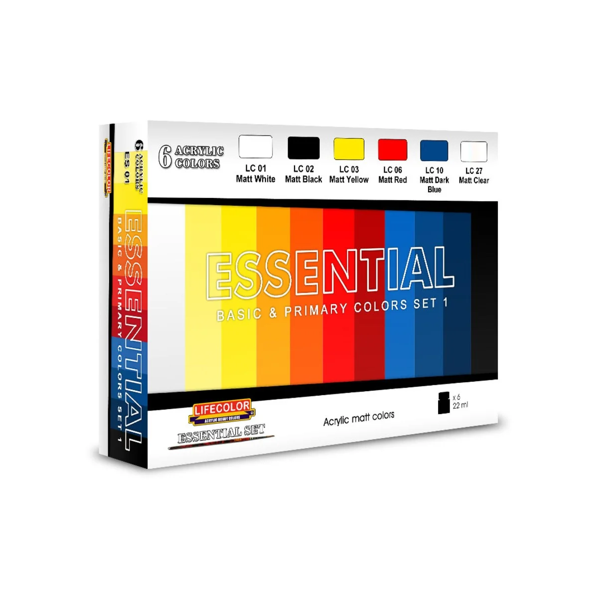 Essential Basic & Primary Colors Set 1 - Lifecolor ES01