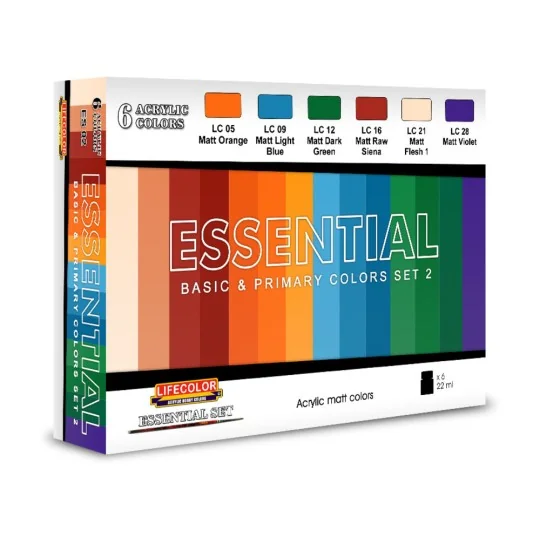 Essential Basic & Primary Colors Set 2 - Lifecolor ES02