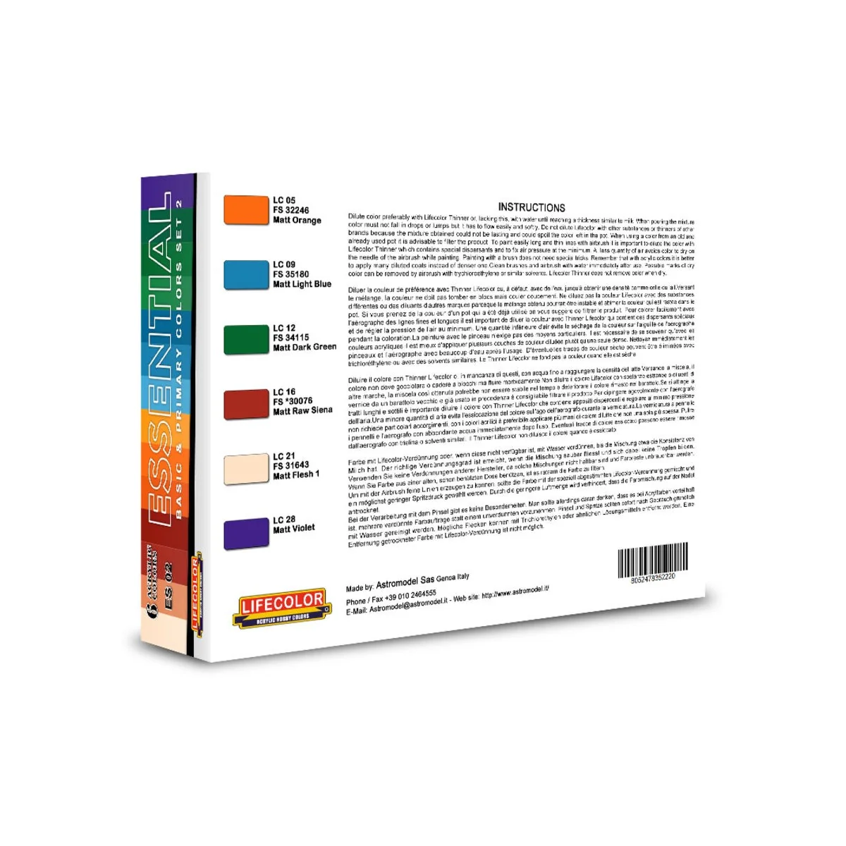 Essential Basic & Primary Colors Set 2 - Lifecolor ES02