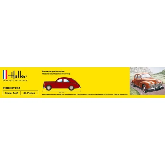 STARTER KIT Peugeot 203, 1/43 - Heller 56160 STARTER KIT Peugeot 203, 1/43 - Heller 56160