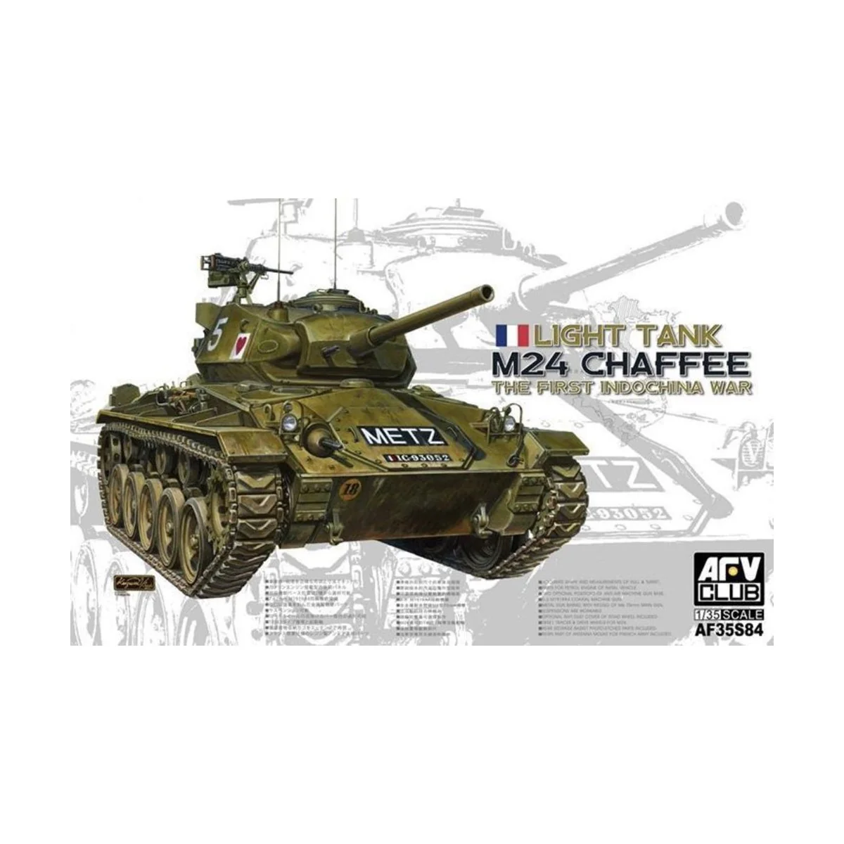 M24 Chaffee Light Tank the First Indochi - AFV-Club AF35S84