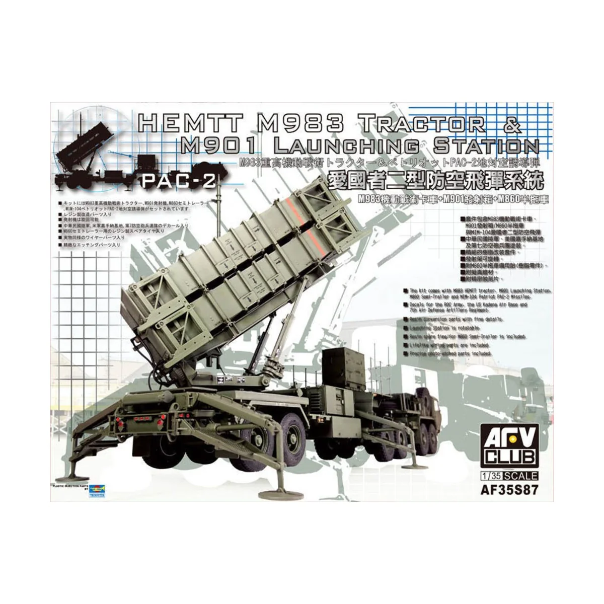 HEMIT M983 Tractor w/Patriot PAC-2 the plastic parts of injection f...