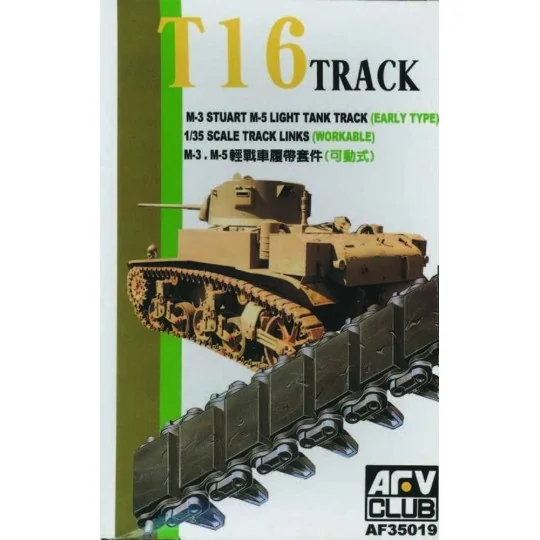 TRACKS M3/M5 RUBBER, 1/35 - AFV-Club AF35019