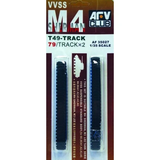 M4 T49 SHERMAN TRACKS (SOFT RUBBER), 1/35 - AFV-Club AF35027
