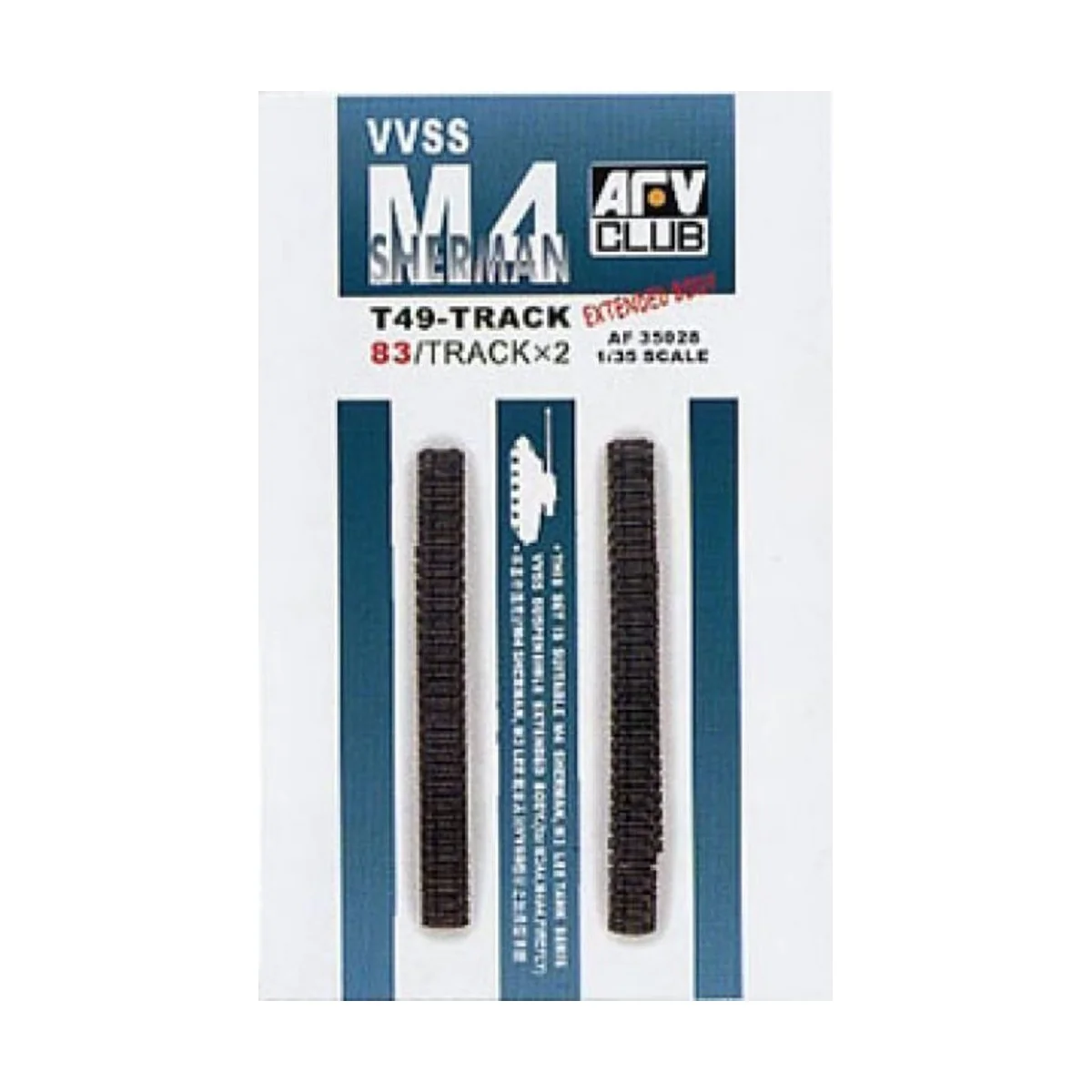 M4 T49 TRACKS (83 LINKS/SOFT RUBBER), 1/35 - AFV-Club AF35028 M4 T49 TRACKS (83 LINKS/SOFT RUBBER), 1/35 - AFV-Club AF35028