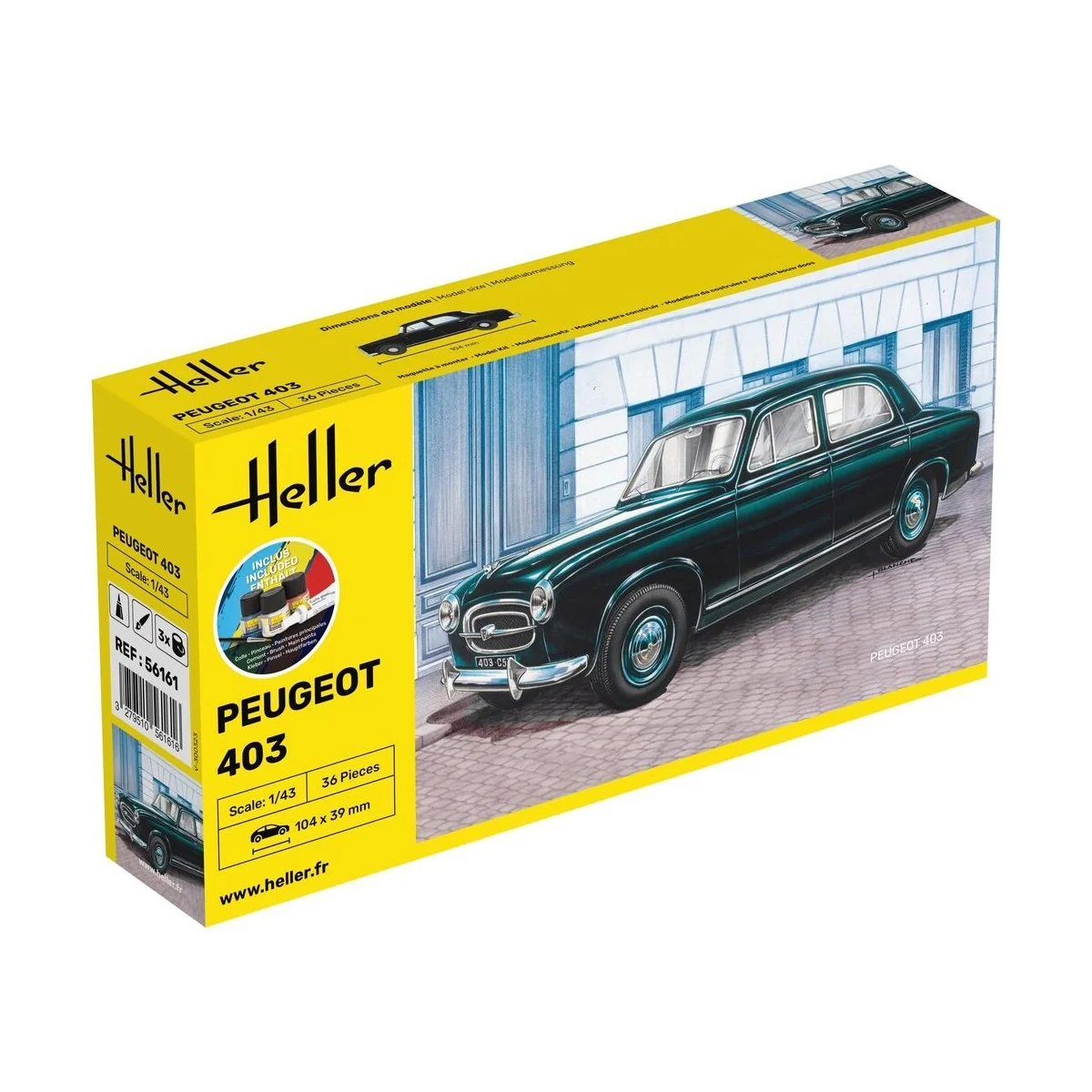 STARTER KIT Peugeot 403, 1/43 - Heller 56161