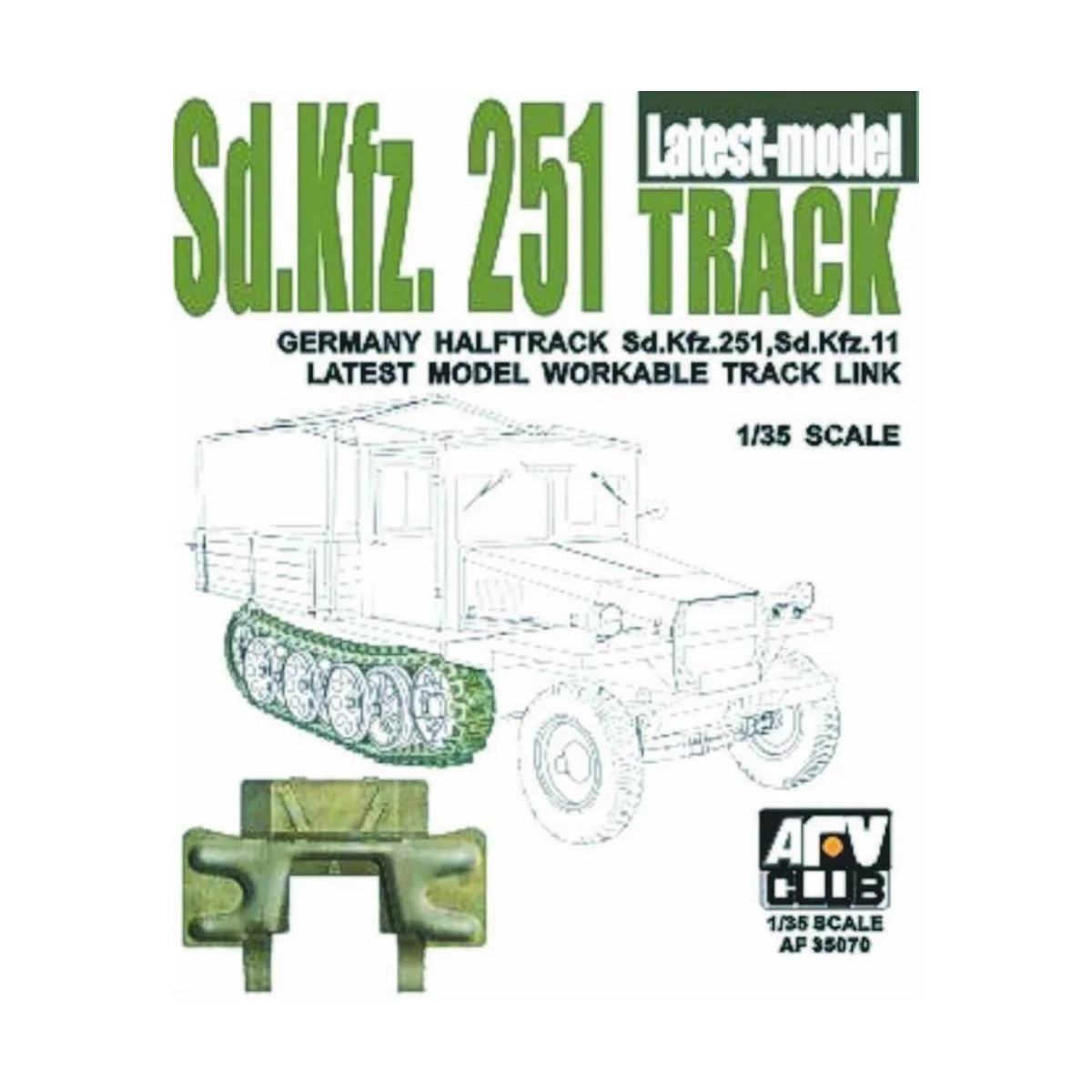 SDKFZ 251 TRACK FINAL TYPE, 1/35 - AFV-Club AF35070