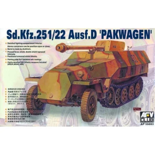 SDKFZ 251/22 AUSF D PAK40 - AFV-Club AF35083