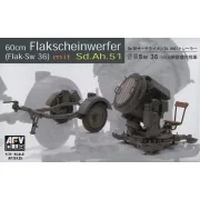 SW-36 / 60 cm SEARCHLIGHT w/SDANH 51 TRAILER, 1/35 - AFV-Club AF35125 SW-36 / 60 cm SEARCHLIGHT w/SDANH 51 TRAILER, 1/35 - AFV-Club AF35125