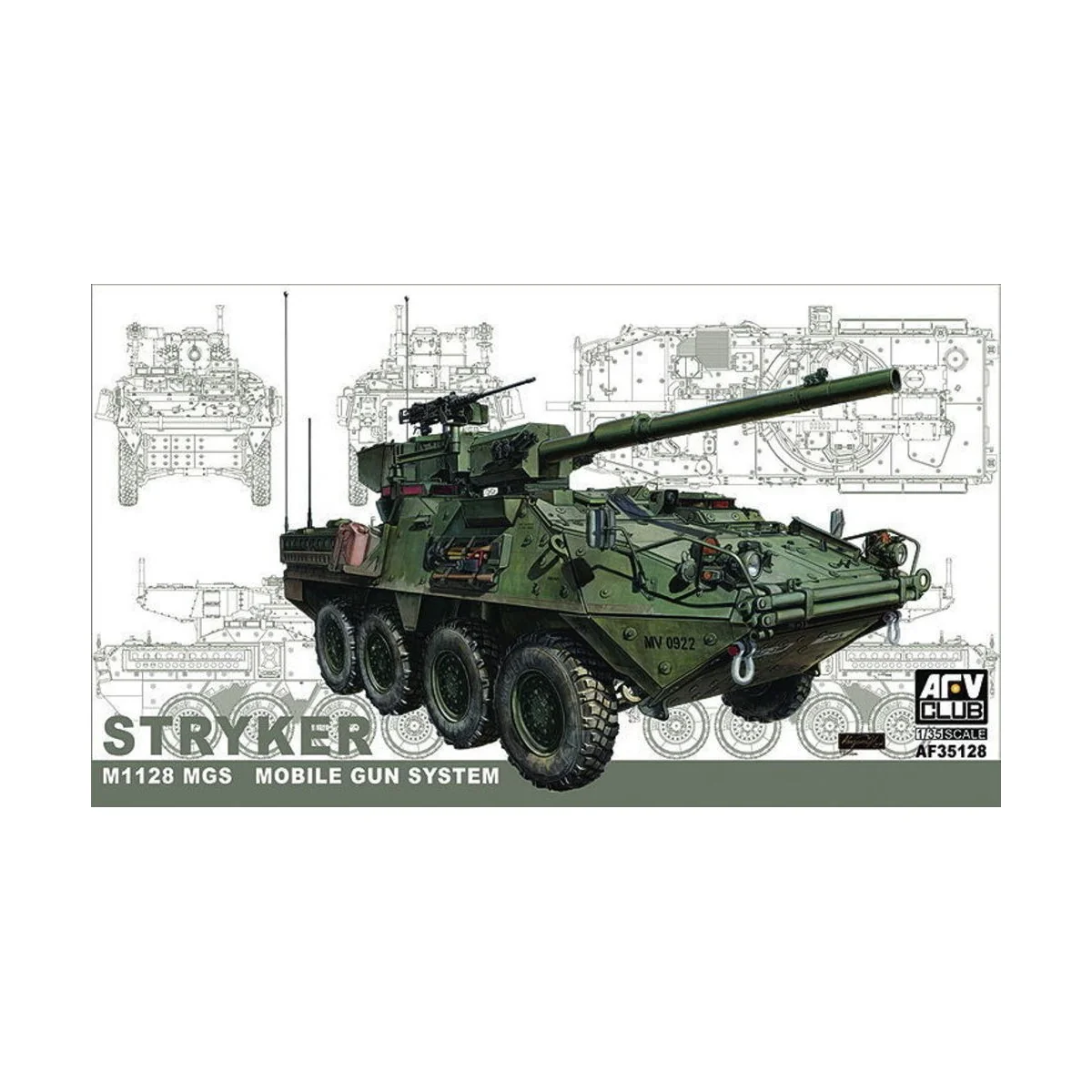 STRYKER w/105mm gun MGS - AFV-Club AF35128