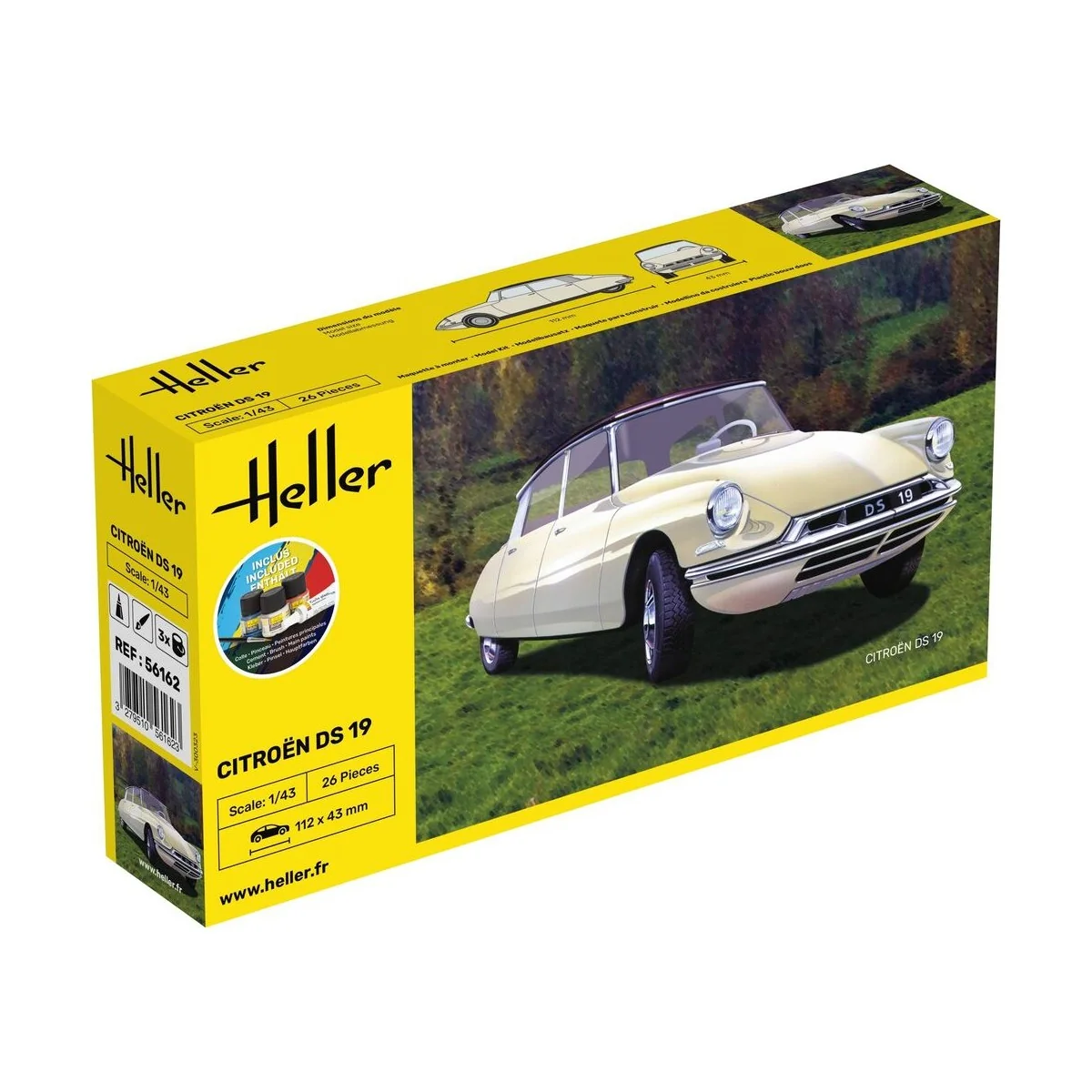STARTER KIT Citroen DS 19, 1/43 - Heller 56162 STARTER KIT Citroen DS 19, 1/43 - Heller 56162