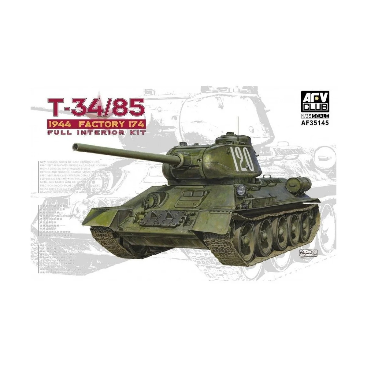 T34/85 Model 174 Factory(Full interiorKi - AFV-Club AF35145