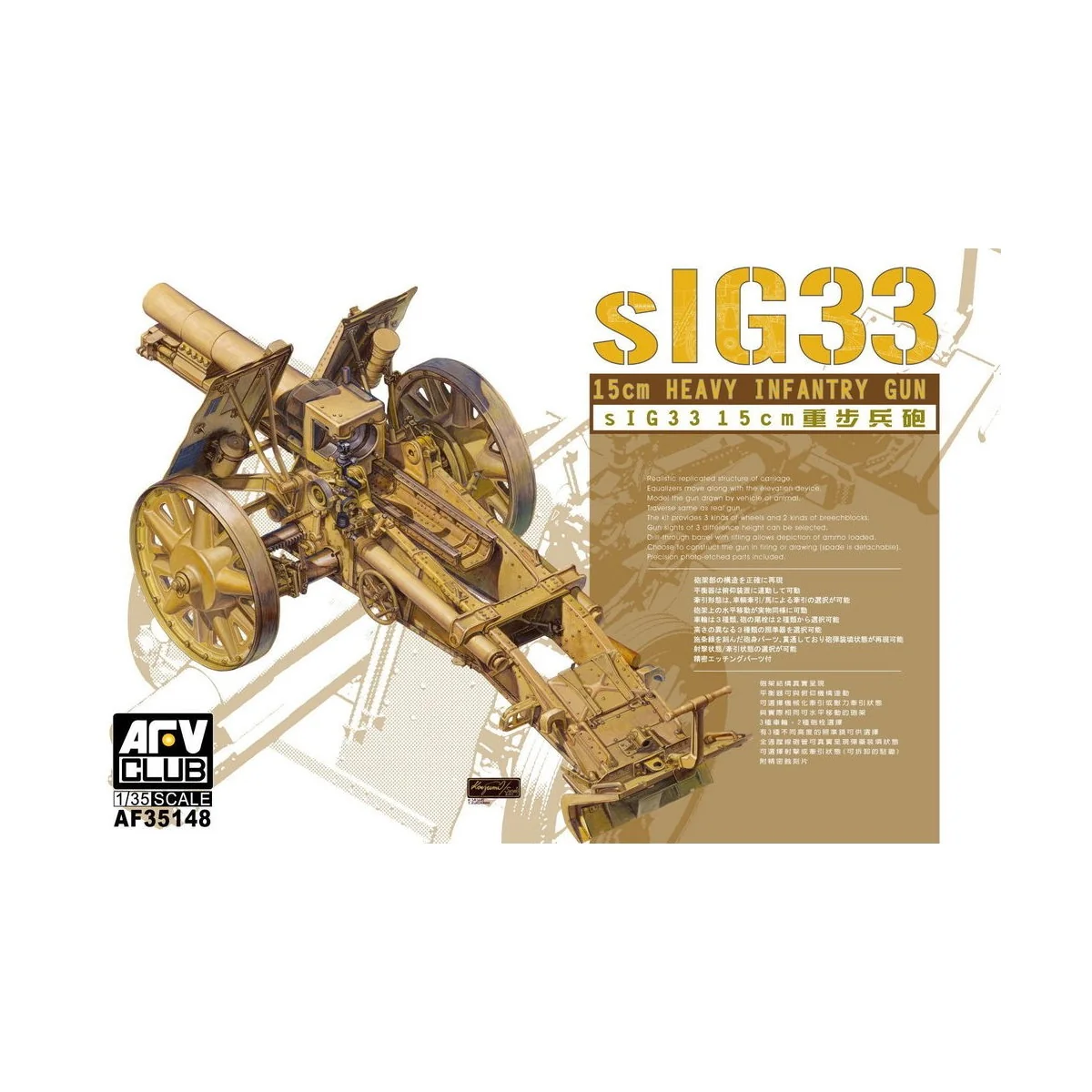 SiG33 15cm Heavy Infantry gun - AFV-Club AF35148
