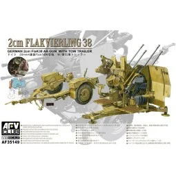 4X2cm Flakvierling 38 with trailer - AFV-Club AF35149