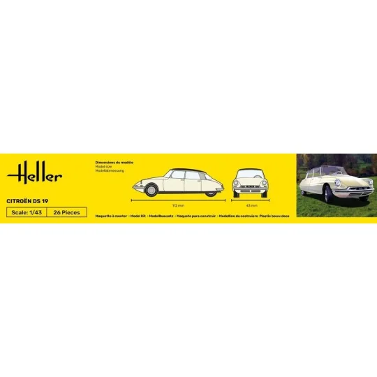 STARTER KIT Citroen DS 19, 1/43 - Heller 56162 STARTER KIT Citroen DS 19, 1/43 - Heller 56162