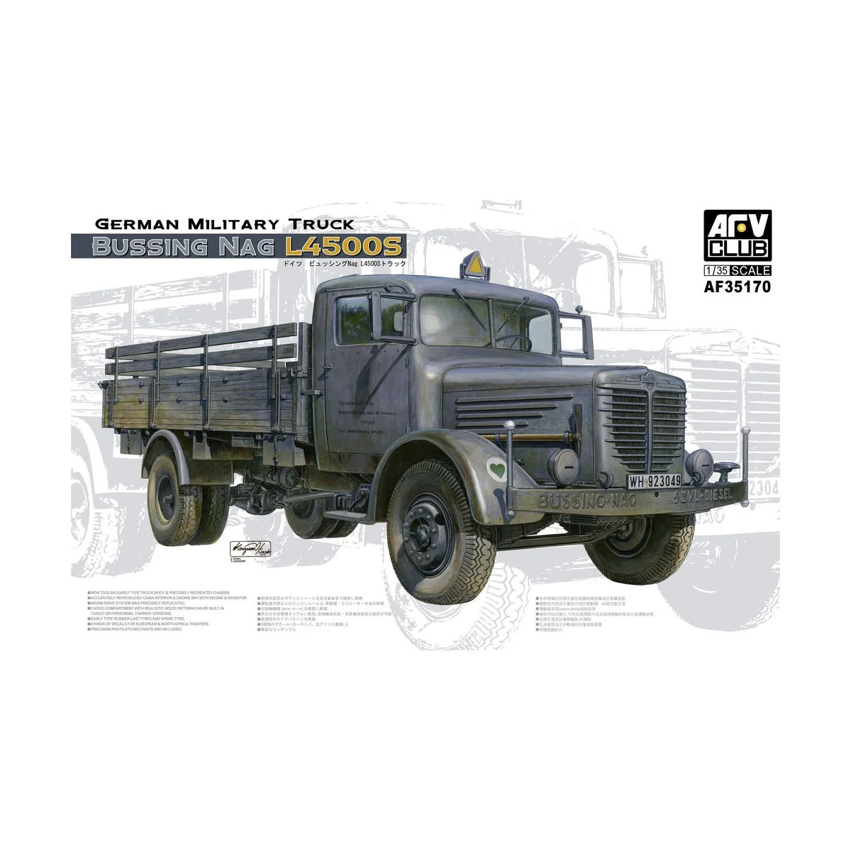 Bussing Nag L4500S, 1/35 - AFV-Club AF35170 Bussing Nag L4500S, 1/35 - AFV-Club AF35170