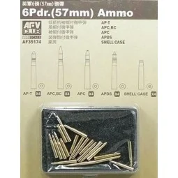 20 Pdr ammo (57mm) 20 assorted pcs., 1/35 - AFV-Club AF35174