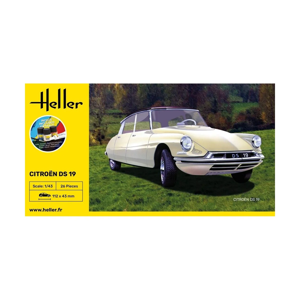 STARTER KIT Citroen DS 19, 1/43 - Heller 56162 STARTER KIT Citroen DS 19, 1/43 - Heller 56162