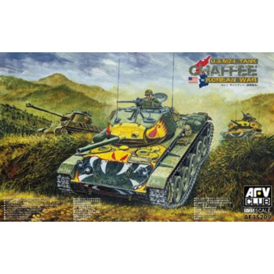 M24 Chafee tank Korea war vision, 1/35 - AFV-Club AF35209 M24 Chafee tank Korea war vision, 1/35 - AFV-Club AF35209