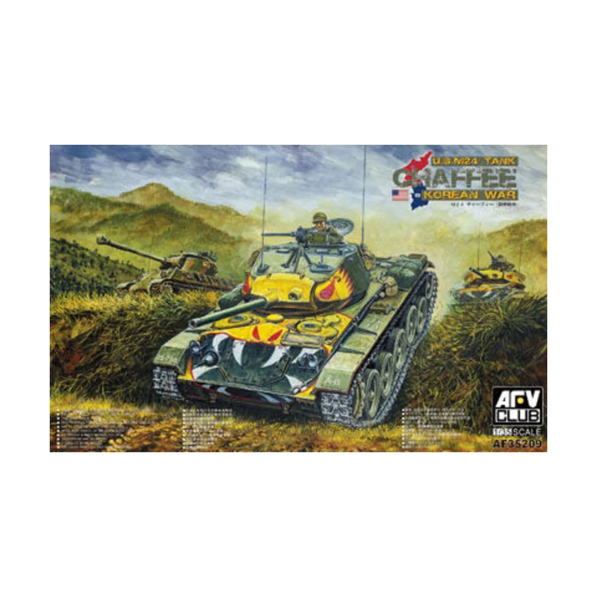 M24 Chafee tank Korea war vision, 1/35 - AFV-Club AF35209 M24 Chafee tank Korea war vision, 1/35 - AFV-Club AF35209