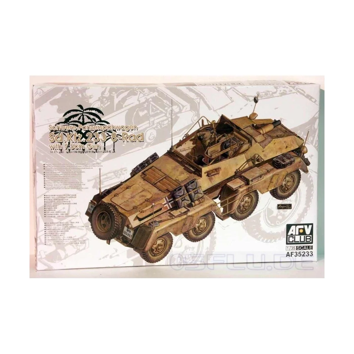 Sd.Kfz.233 8-Rad with 7,5 cm Gun Schwere Panzerspähwagen - AFV-Club...